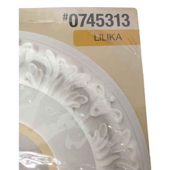 Portfolio Lilika Ceiling Medallion 10 Inch White Finish NEW - Picture 3 of 5